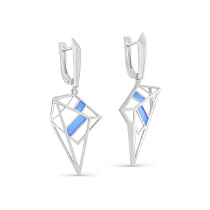 Серьги с английским замком из серебра