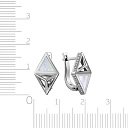 Серьги с английским замком из белого золота с бриллиантами