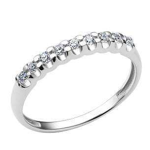 Кольцо из белого золота с бриллиантом