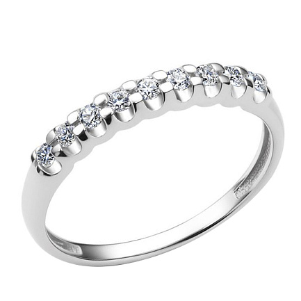 Кольцо из белого золота с бриллиантами