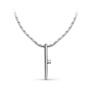 Колье из серебра с бриллиантом