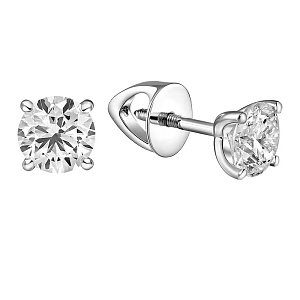 Серьги из белого золота с бриллиантами