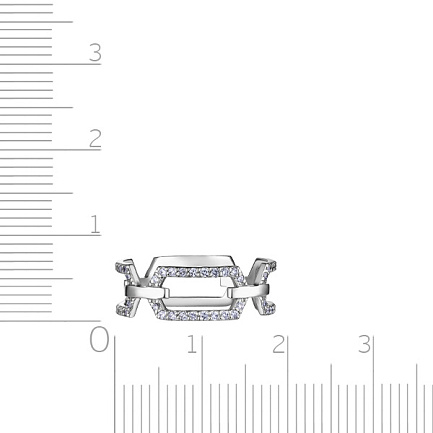 Кольцо из белого золота с бриллиантами