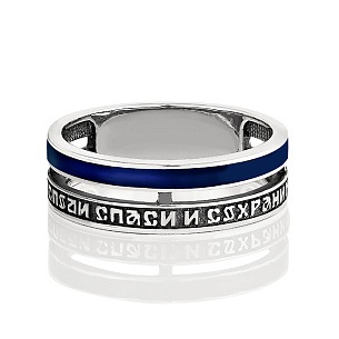 Кольцо из серебра с эмалью