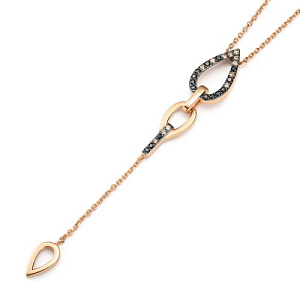 Колье из красного золота с бриллиантами