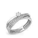 Кольцо из белого золота с бриллиантами