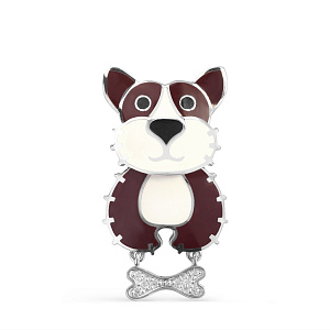 Подвеска из серебра с фианитами