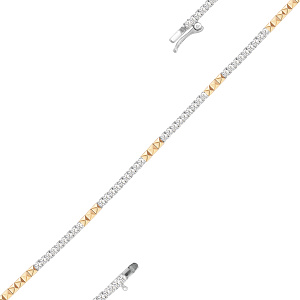 Браслет из красного золота с бриллиантами