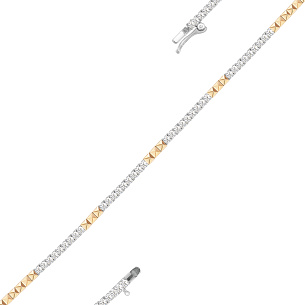 Браслет из красного золота с бриллиантом