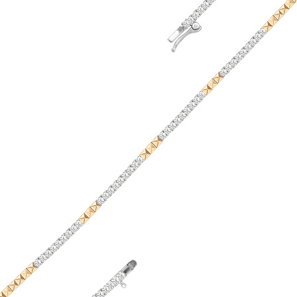 Браслет из красного золота с бриллиантами