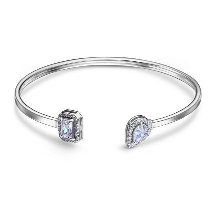 Браслет декоративный из серебра с фианитом