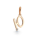 Подвеска из красного золота с бриллиантом