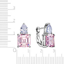 Серьги из серебра с фианитом