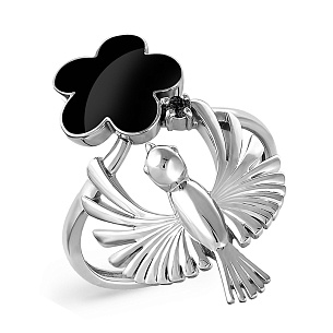 Кольцо из серебра с фианитом