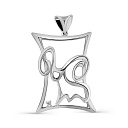 Подвеска из серебра с фианитом