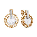 Серьги с английским замком из красного золота с бриллиантами