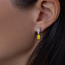 Серьги из белого золота с бриллиантами