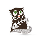 Подвеска из серебра с фианитами