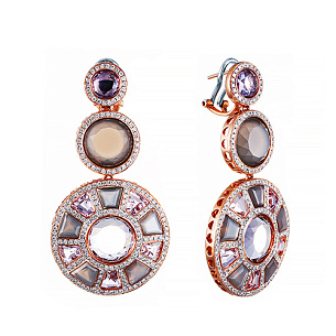 Серьги из красного золота