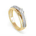 Кольцо из желтого золота с бриллиантами