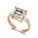 Кольцо из красного золота с бриллиантами