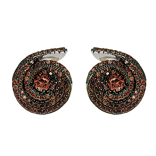 Серьги с английским замком из серебра с фианитами