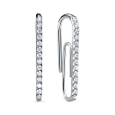 Серьги из серебра с фианитами