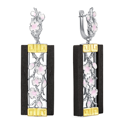 Серьги с английским замком из серебра