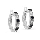 Серьги с английским замком из белого золота с бриллиантами