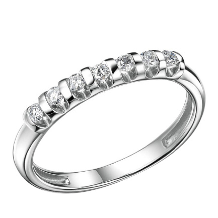 Кольцо из белого золота с бриллиантами