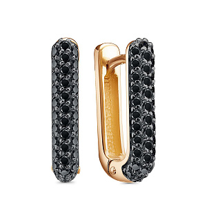 Серьги из серебра с фианитами