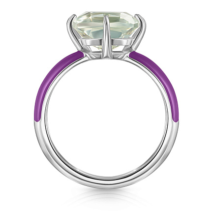 Кольцо из серебра с эмалью