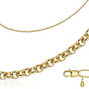 Цепь автомат из желтого золота, плетение бельцер (ролло)