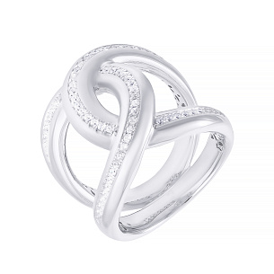 Кольцо из серебра с фианитом