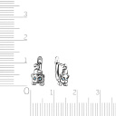 Серьги детские из серебра с фианитом