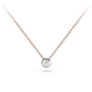 Колье из красного золота с бриллиантом