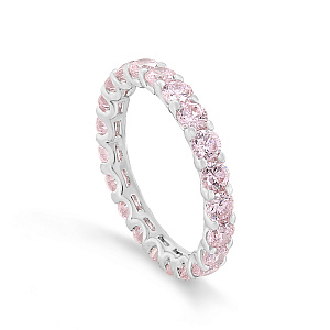 Кольцо из серебра с фианитами