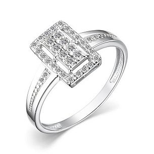 Кольцо из белого золота с бриллиантом