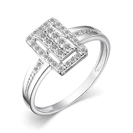 Кольцо из белого золота с бриллиантами