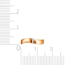 Кольцо обручальное из красного золота с бриллиантами