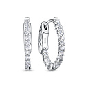 Серьги с английским замком из серебра с фианитами