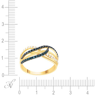 Кольцо из желтого золота с бриллиантами