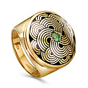 Кольцо из серебра с изумрудом