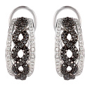 Серьги из белого золота с бриллиантами