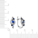 Серьги с английским замком из серебра с фианитом