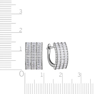 Серьги из серебра с фианитами