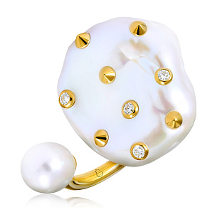 Кольцо из желтого золота с бриллиантом