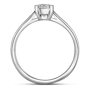 Кольцо из белого золота с бриллиантом