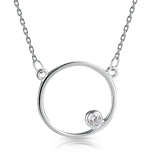 Колье из серебра с фианитом