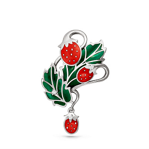 Подвеска из серебра с фианитами